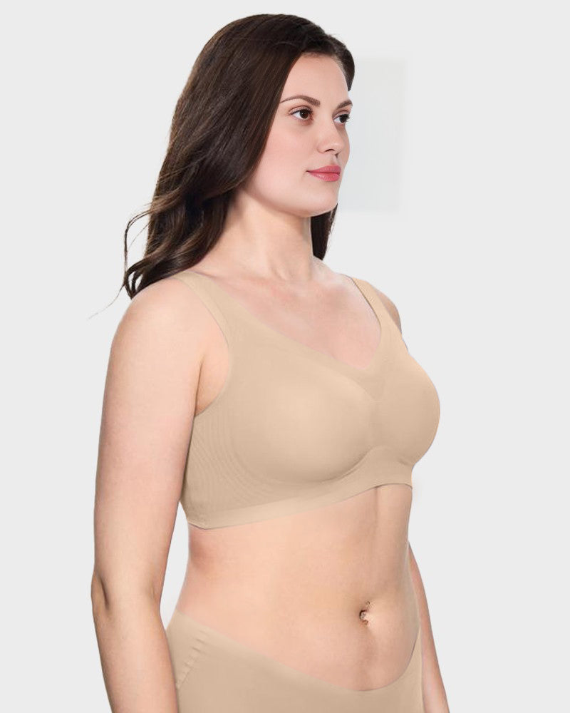 Cooling Wire-Free Antibacterial Minimizer Bra: Seamless Comfort & Gentle Lift