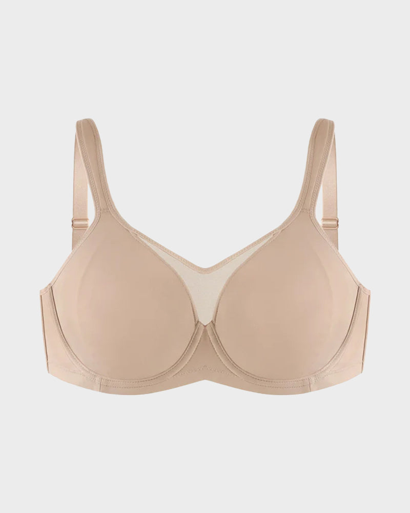 Comfortable Plus Size Cooling Full Coverage Minimizer Underwire Bra