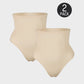 Ultra-Comfort High Waist Tummy Control Seamless Shaping Thong Panty 2-Pack