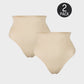 Seamless Mid-Waist Tummy Control Thong Panty 2-Pack for Smooth Shaping
