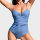 Smart Sculpt U-Ring Cutout Shaping One-Piece Swimsuit for Effortless Beach Style