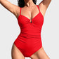 Smart Sculpt U-Ring Cutout Shaping One-Piece Swimsuit for Effortless Beach Style