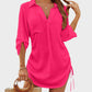 Coverup Drawstring Beach Dress Shirt