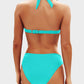 Stylish Vintage Halter Neck Bikini Swimsuit Set - Comfortable Two-Piece Beachwear