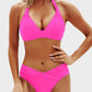 Vintage Halter Neck Bikini Swimsuit Set