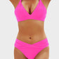 Stylish Vintage Halter Neck Bikini Swimsuit Set - Comfortable Two-Piece Beachwear