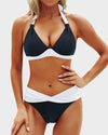 Stylish Vintage Halter Neck Bikini Swimsuit Set - Comfortable Two-Piece Beachwear
