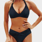 Stylish Vintage Halter Neck Bikini Swimsuit Set - Comfortable Two-Piece Beachwear