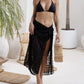 Elegant Sheer Side Tie Midi Sarong Swimsuit Cover-Up for Beach & Pool