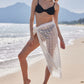 Elegant Sheer Side Tie Midi Sarong Swimsuit Cover-Up for Beach & Pool