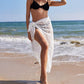 Elegant Sheer Side Tie Midi Sarong Swimsuit Cover-Up for Beach & Pool