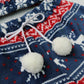 Cozy Festive Coral Fleece Long Sleeve Top & Shorts Set for Holiday Lounging