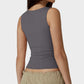 Elegant Square Neck Fitted Tank Top - Soft, Stretchy, Versatile Everyday Essential