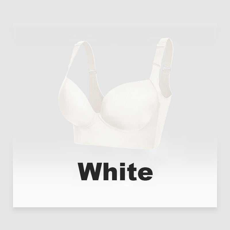 SheCurve® Full-Coverage Wireless Back Smoothing Bra: Ultimate Comfort, White